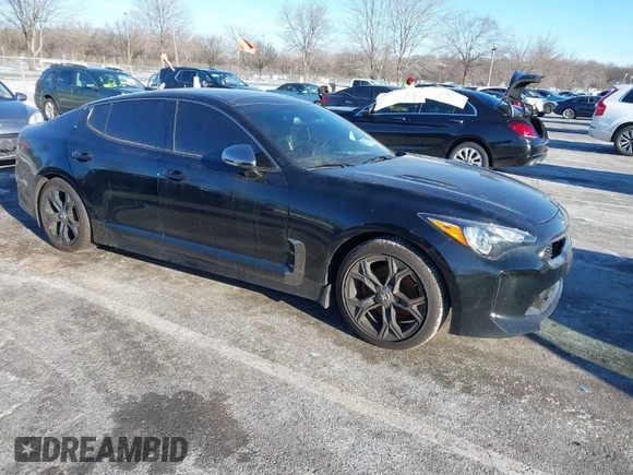 2020 Kia Stinger GT-Line with VIN KNAE15LA8L6075791, listed as a IAAI auction lot 41284342 with 47,978 mi miles. Bid and sale history available at carsss.com. Image 1.