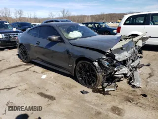 2022 BMW M4 Competition xDrive with VIN WBS43AZ0XNCJ95430, listed as a Copart auction lot 46249254 with 5,442 mi miles. Bid and sale history available at carsss.com. Image 4.