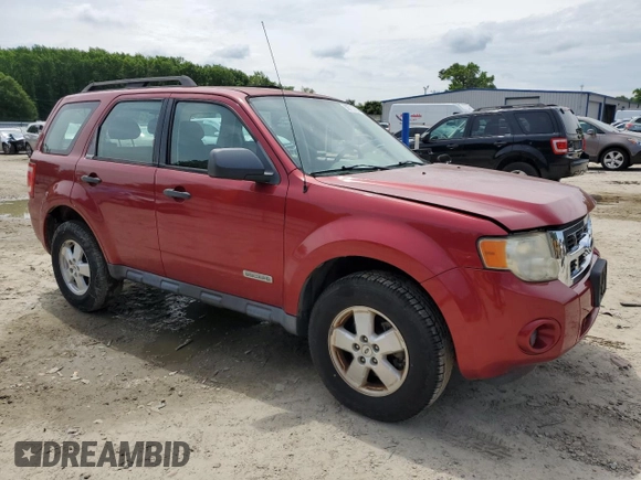 2008 Ford Escape XLS with VIN 1FMCU02Z08KC81225, listed as a Copart auction lot 59711755 with 201,951 mi miles and Salvage title. Bid and sale history available at DreamBid. Image 4.