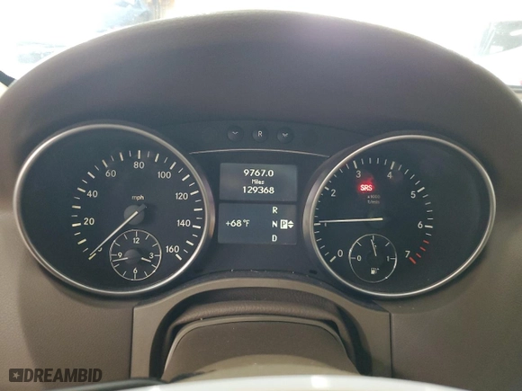 2011 Mercedes-Benz M-Class ML 350 with VIN 4JGBB5GB2BA682699, listed as a Copart auction lot 70055974 with 129,368 mi miles and Salvage Title. Bid and sale history available at carsss.com. Image 9.