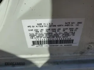 2004 Mitsubishi Galant ES with VIN 4A3AB56F64E068669, listed as a Copart auction lot 51997445 with 67,213 mi miles and Salvage Title. Bid and sale history available at carsss.com. Image 14.