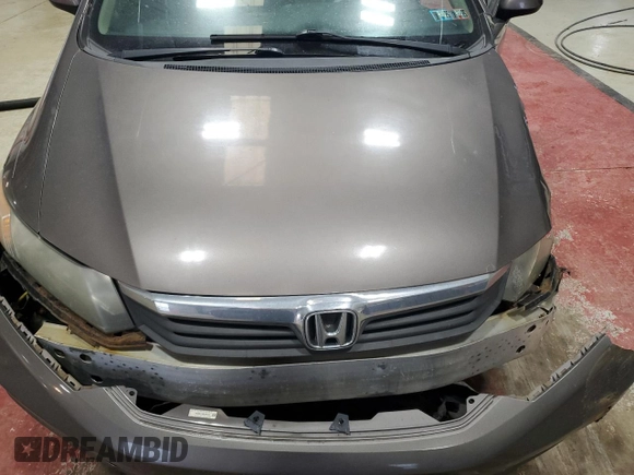 2012 Honda Civic EX with VIN 19XFB2F80CE320346, listed as a Copart auction lot 53514955 with Not Provided miles and Salvage Title. Bid and sale history available at DreamBid. Image 11.