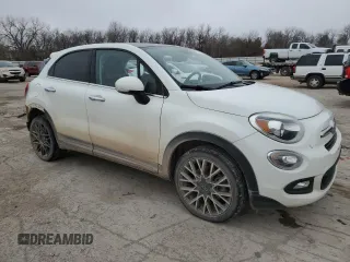 2017 FIAT 500X Lounge with VIN ZFBCFXDB4HP615415, listed as a Copart auction lot 43737305 with 114,259 mi miles and Salvage title. Bid and sale history available at DreamBid. Image 4.