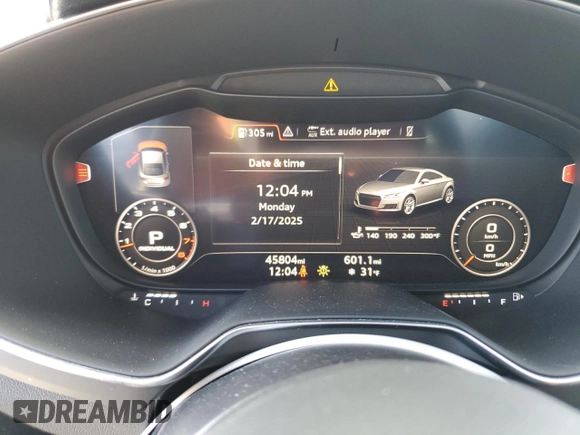 2017 Audi TT with VIN TRUC5AFVXH1008027, listed as a Copart auction lot 45107555 with 45,804 mi miles and Salvage title. Bid and sale history available at DreamBid. Image 9.