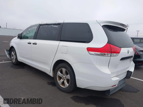 2012 Toyota Sienna with VIN 5TDZK3DCXCS271365, listed as a IAAI auction lot 38121628 with 101,756 mi miles and . Bid and sale history available at DreamBid. Image 3.