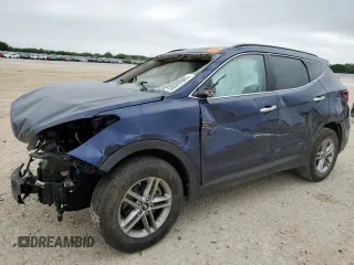 2018 Hyundai Santa Fe 2.4L with VIN 5XYZU3LB3JG505410, listed as a Copart auction lot 55560885 with 109,038 mi miles and Salvage title. Bid and sale history available at DreamBid. Image 1.