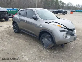 2013 Nissan Juke S with VIN JN8AF5MR9DT213627, listed as a IAAI auction lot 41132886 with 111,453 mi miles. Bid and sale history available at carsss.com. Image 1.