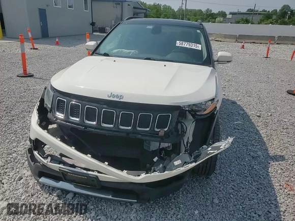 2018 Jeep Compass Limited z VIN 3C4NJDCB6JT206659, wystawiony jako Copart lot #58779315 z przebiegiem Nie podano mil oraz Szkoda całkowita • Salvage title. Historia ofert i sprzedaży dostępna na DreamBid. Obrazek 14.