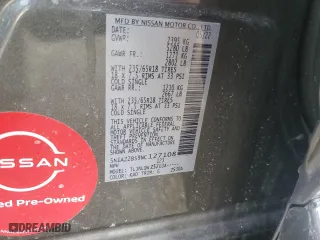 2022 Nissan Murano SV with VIN 5N1AZ2BS9NC127108, listed as a Copart auction lot 44454565 with 43,923 mi miles and Salvage Title. Bid and sale history available at carsss.com. Image 13.