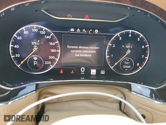 2020 Bentley Continental GT First Edition with VIN SCBCG2ZG9LC075046, listed as a Copart auction lot 57304795 with 32,669 mi miles and Salvage title. Bid and sale history available at DreamBid. Image 9.