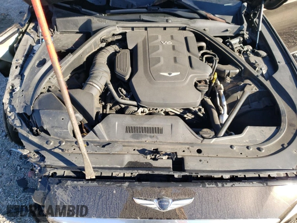 2017 Genesis G80 3.8L with VIN KMHGN4JE9HU191919, listed as a Copart auction lot 76667294 with 121,550 mi miles and Salvage Title. Bid and sale history available at DreamBid. Image 12.