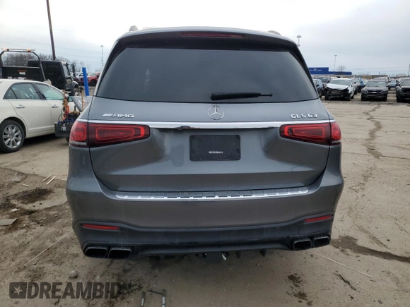 2021 Mercedes-Benz GLS with VIN 4JGFF8KE2MA472213, listed as a Copart auction lot 52400315 with 57,561 mi miles and Salvage Title. Bid and sale history available at carsss.com. Image 6.