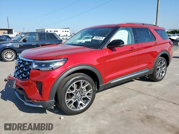 2025 Ford Explorer Platinum with VIN 1FMWK8HC2SGB58993, listed as a Copart auction lot 58005875 with 4,917 mi miles and Salvage title. Bid and sale history available at DreamBid. Image 1.
