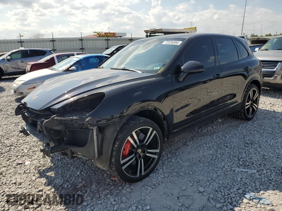 2014 Porsche Cayenne Turbo with VIN WP1AC2A2XELA85702, listed as a Copart auction lot 72328394 with 100,142 mi miles and Salvage title. Bid and sale history available at DreamBid. Image 1.