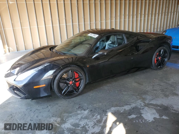 2017 Ferrari 488 z VIN ZFF79ALA1H0227399, wystawiony jako Copart lot #74447644 z przebiegiem Nie podano mil oraz Szkoda całkowita • Salvage title. Historia ofert i sprzedaży dostępna na DreamBid. Obrazek 1.
