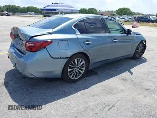 2018 Infiniti Q50 Luxe with VIN JN1EV7AP5JM590494, listed as a IAAI auction lot 41936520 with 101,580 mi miles and . Bid and sale history available at carsss.com. Image 4.