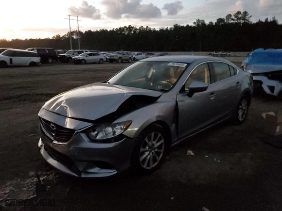 2015 Mazda Mazda6 i Sport with VIN JM1GJ1U62F1168452, listed as a Copart auction lot 79676464 with 164,385 mi miles and Salvage Title. Bid and sale history available at carsss.com. Image 1.