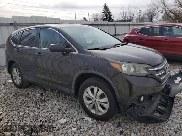 2014 Honda CR-V EX with VIN 5J6RM4H50EL095744, listed as a Copart auction lot 50122875 with 121,084 mi miles and Salvage Title. Bid and sale history available at carsss.com. Image 4.