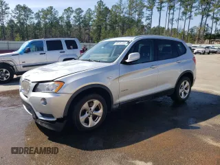 2011 BMW X3 28i with VIN 5UXWX5C50BL708615, listed as a Copart auction lot 46101255 with 132,410 mi miles and Salvage Title. Bid and sale history available at carsss.com. Image 1.