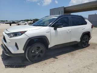 2021 Toyota RAV4 Hybrid XSE with VIN 4T3E6RFV3MU061808, listed as a Copart auction lot 57048025 with 20,614 mi miles and Salvage title. Bid and sale history available at DreamBid. Image 1.