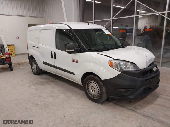 2019 Ram ProMaster City Cargo Van Tradesman with VIN ZFBHRFAB6K6N87710, listed as a IAAI auction lot 41124995 with 201,012 mi miles. Bid and sale history available at carsss.com. Image 1.
