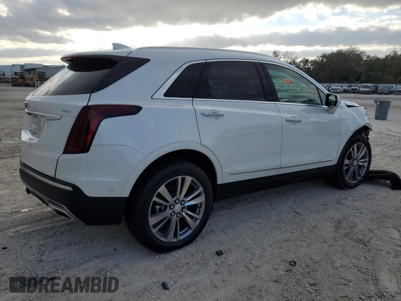 2024 Cadillac XT5 FWD Premium Luxury with VIN 1GYKNCRSXRZ745180, listed as a Copart auction lot 87627615 with 6,753 mi miles and Salvage Title. Bid and sale history available at carsss.com. Image 3.