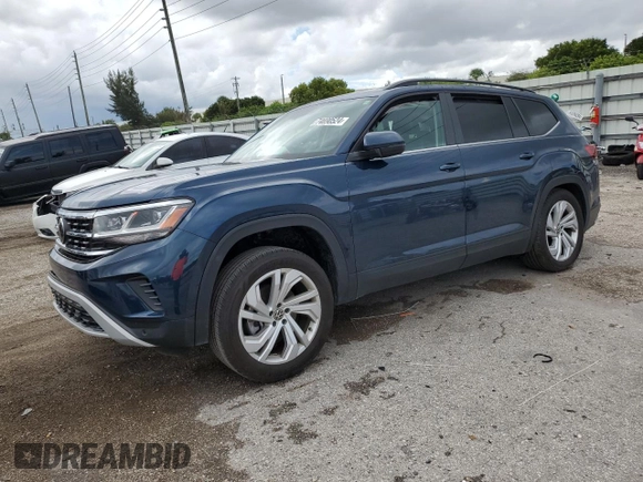 2023 Volkswagen Atlas SE z VIN 1V2WR2CA2PC537153, wystawiony jako Copart lot #74690524 z przebiegiem 10 628 mil mil oraz Szkoda całkowita • Salvage title. Historia ofert i sprzedaży dostępna na DreamBid. Obrazek 1.