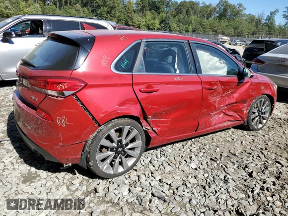 2018 Hyundai Elantra GT Sport with VIN KMHH55LC5JU072065, listed as a Copart auction lot 75037634 with 40,363 mi miles and Salvage Title. Bid and sale history available at carsss.com. Image 3.