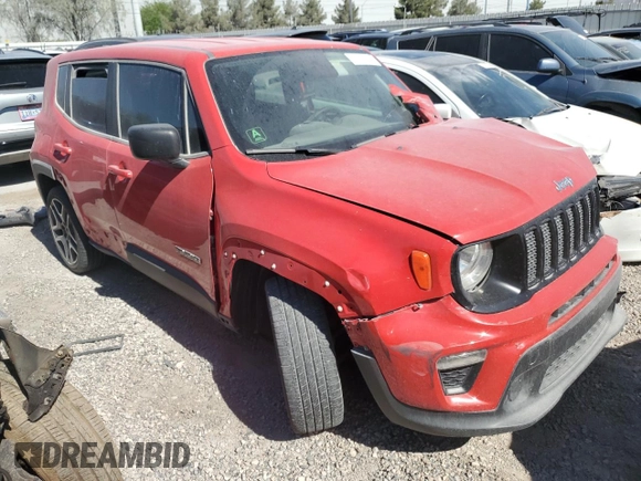 2020 Jeep Renegade Sport with VIN ZACNJAAB4LPM28562, listed as a Copart auction lot 57713845 with 45,466 mi miles and Salvage title. Bid and sale history available at DreamBid. Image 4.
