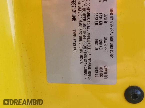 2008 Pontiac G5 z VIN 1G2AL18F687120046, wystawiony jako Copart lot #48598795 z przebiegiem 194 106 mil mil oraz Nie do naprawy • Non repairable. Historia ofert i sprzedaży dostępna na DreamBid. Obrazek 14.