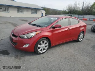 2013 Hyundai Elantra GLS PZEV with VIN KMHDH4AE1DU947697, listed as a Copart auction lot 54414075 with 125,236 mi miles and Clean Title. Bid and sale history available at carsss.com. Image 1.