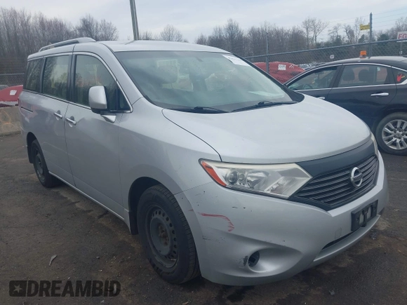 2014 Nissan Quest SL with VIN JN8AE2KP8E9104822, listed as a IAAI auction lot 42032346 with 90,558 mi miles. Bid and sale history available at carsss.com. Image 1.