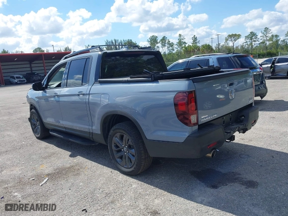 2023 Honda Ridgeline Sport with VIN 5FPYK3F13PB067936, listed as a IAAI auction lot 41535175 with 27,503 mi miles. Bid and sale history available at carsss.com. Image 3.