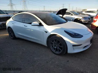 2022 Tesla Model 3 with VIN 5YJ3E1EAXNF110441, listed as a Copart auction lot 41755465 with 47,870 mi miles and Salvage Title. Bid and sale history available at carsss.com. Image 4.