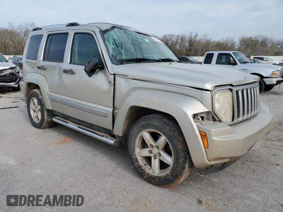 2008 Jeep Liberty Limited with VIN 1J8GN58K88W178372, listed as a Copart auction lot 51096975 with 160,485 mi miles and Non Repairable. Bid and sale history available at DreamBid. Image 4.