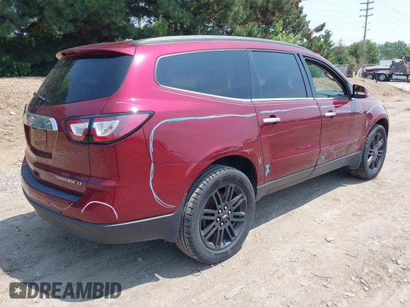 2015 Chevrolet Traverse LT with VIN 1GNKRGKD1FJ361464, listed as a IAAI auction lot 42492063 with 223,560 mi miles and . Bid and sale history available at DreamBid. Image 4.