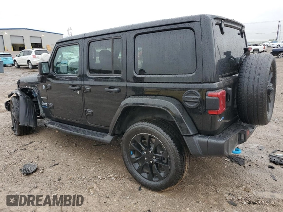 2023 Jeep Wrangler Sahara z VIN 1C4JJXP62PW514489, wystawiony jako Copart lot #51811585 z przebiegiem 39 174 mil mil oraz Szkoda całkowita • Salvage title. Historia ofert i sprzedaży dostępna na DreamBid. Obrazek 2.