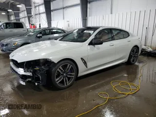 2022 BMW 8 Series 840i with VIN WBAGV4C06NCH11761, listed as a Copart auction lot 79094614 with 37,994 mi miles and Salvage title. Bid and sale history available at DreamBid. Image 1.