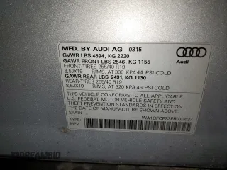 2015 Audi Q3 2.0T Prestige with VIN WA1GFCFS3FR013637, listed as a Copart auction lot 87722265 with 123,721 mi miles and Salvage Title. Bid and sale history available at carsss.com. Image 13.