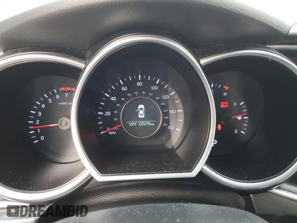2015 Kia Optima LX with VIN KNAGM4A74F5587608, listed as a Copart auction lot 53441645 with 125,776 mi miles and Salvage Title. Bid and sale history available at carsss.com. Image 9.
