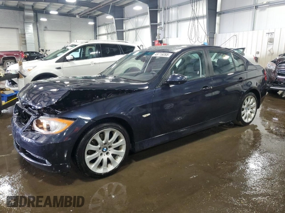 2007 BMW 3 Series 328xi with VIN WBAVC93557KX57867, listed as a Copart auction lot 49716095 with 103,578 mi miles and Salvage Title. Bid and sale history available at carsss.com. Image 1.