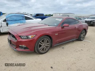 2015 Ford Mustang GT with VIN 1FA6P8CF9F5418062, listed as a Copart auction lot 52352075 with 47,464 mi miles and Salvage Title. Bid and sale history available at carsss.com. Image 1.