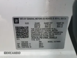 2021 GMC Terrain SLT z VIN 3GKALPEV9ML359613, wystawiony jako Copart lot #57420515 z przebiegiem 19 315 mil mil oraz Czysty tytuł • Clean title. Historia ofert i sprzedaży dostępna na DreamBid. Obrazek 13.