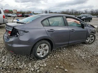 2015 Honda Civic Sedan LX with VIN 19XFB2F52FE092182, listed as a Copart auction lot 51403385 with 0 mi miles and Salvage Title. Bid and sale history available at carsss.com. Image 3.