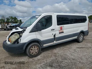 2015 Ford Transit XL with VIN 1FBZX2ZM9FKA38851, listed as a Copart auction lot 48593945 with 197,409 mi miles and Salvage Title. Bid and sale history available at carsss.com. Image 1.