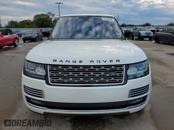 2015 Land Rover Range Rover with VIN SALGW3TF7FA212937, listed as a Copart auction lot 74187203 with 161,308 mi miles and . Bid and sale history available at DreamBid. Image 5.