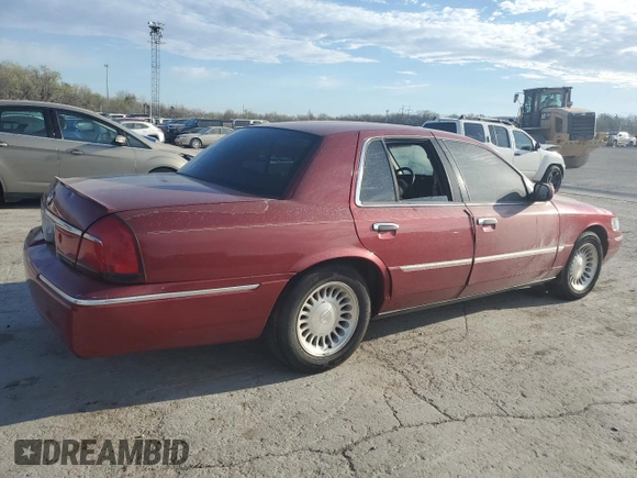 2000 Mercury Grand Marquis LS z VIN 2MEFM75W9YX641907, wystawiony jako Copart lot #50722975 z przebiegiem 152 108 mil mil oraz Szkoda całkowita • Salvage title. Historia ofert i sprzedaży dostępna na DreamBid. Obrazek 3.