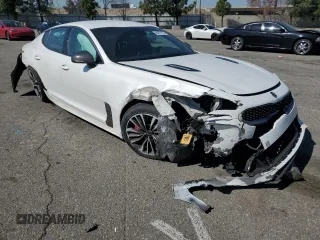 2019 Kia Stinger GT with VIN KNAE35LC9K6052417, listed as a Copart auction lot 46879775 with Not Provided miles and Salvage Title. Bid and sale history available at carsss.com. Image 4.