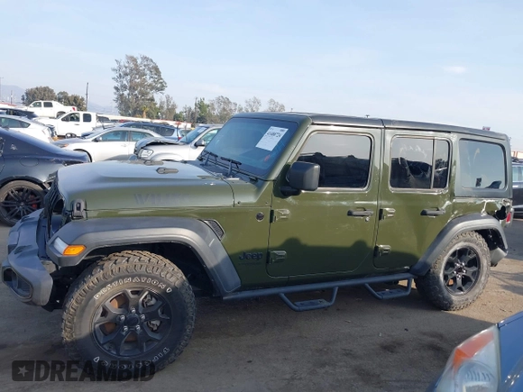 2022 Jeep Wrangler Unlimited High Tide with VIN 1C4HJXDG5NW113205, listed as a IAAI auction lot 41488724 with 30,446 mi miles and . Bid and sale history available at DreamBid. Image 15.