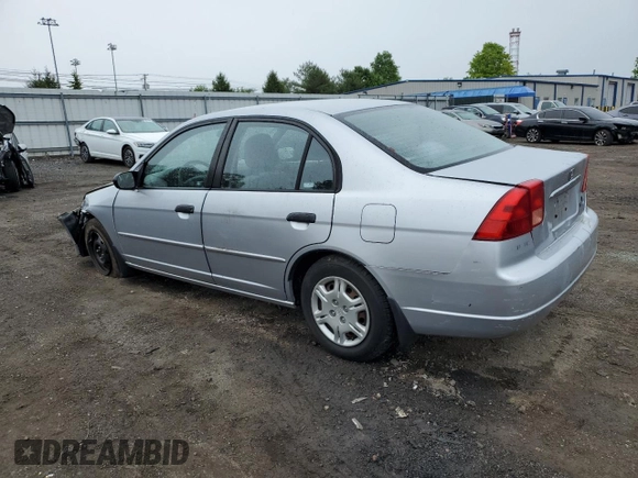 2001 Honda Civic LX with VIN 2HGES16531H537372, listed as a Copart auction lot 53040894 with 55,726 mi miles and Salvage Title. Bid and sale history available at carsss.com. Image 2.